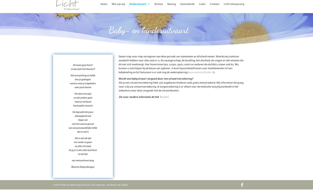 Website Licht Kinderuitvaart