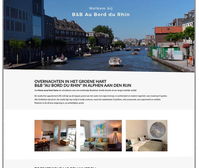 Website B&B Au Bord du Rhin Alphen aan den Rijn